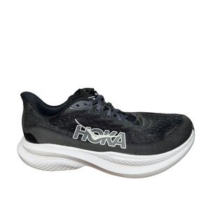 Hoka Mens Mach 6 wide Black and White Athletic Shoes size 11.5 2E